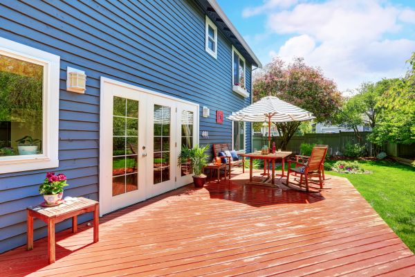 Blue Siding Installation in Bloomington